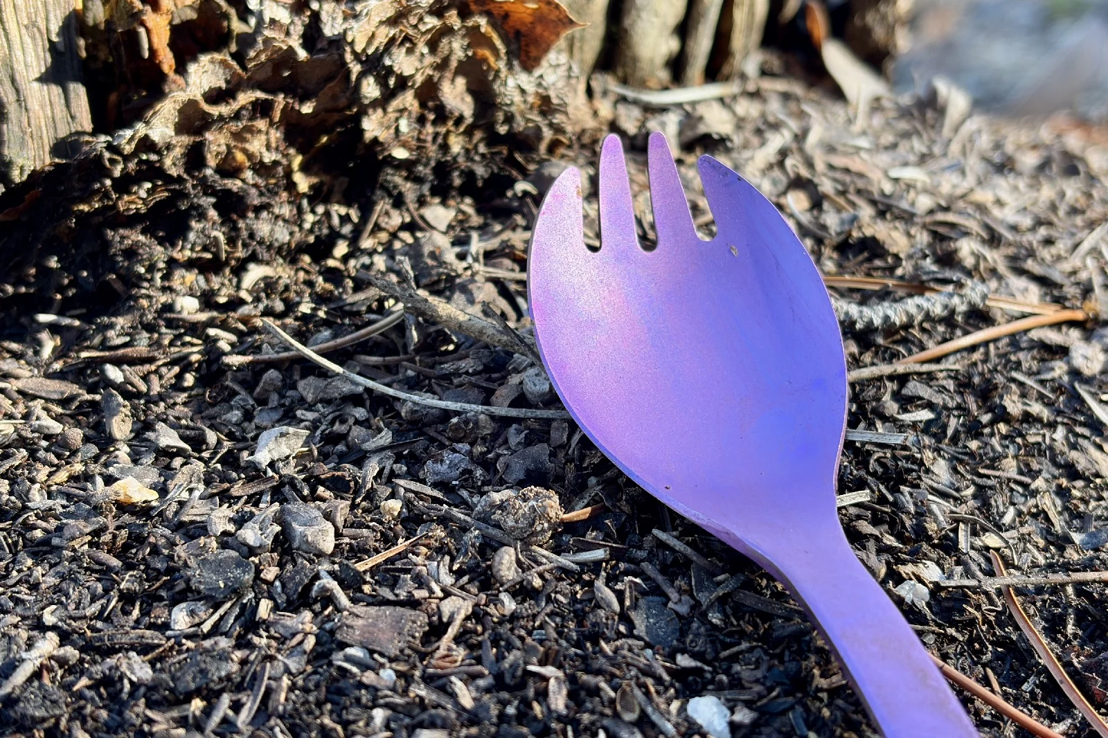 Обзор походной посуды Snow Peak Titanium Spork крупным планом
