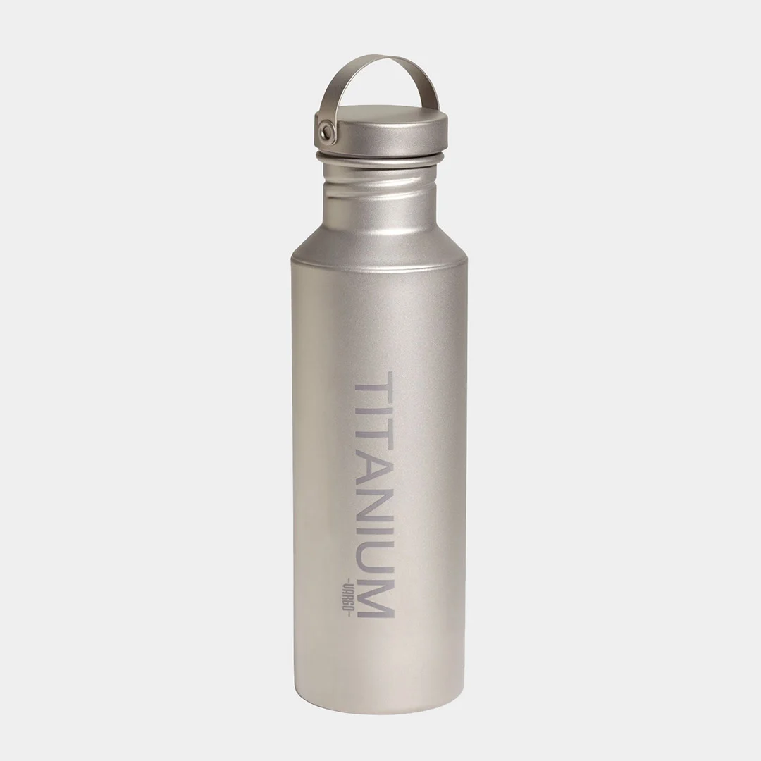 Titanium water bottle vs stainless steel lightweight comparison - Vargo ultralight single wall Ti bottle